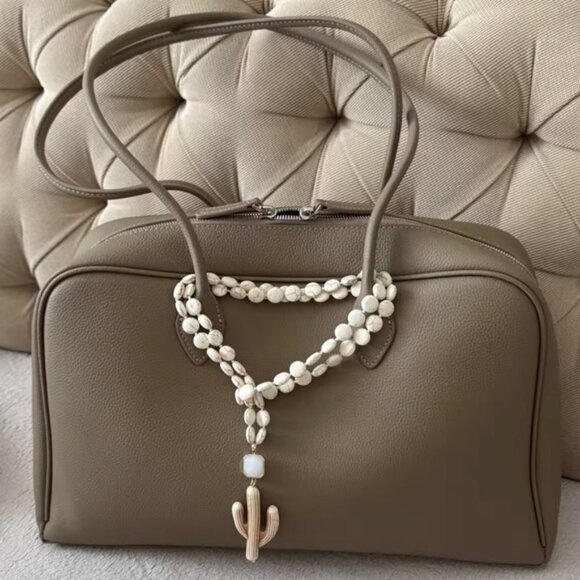 Western Cactus Natural Stone Howlite Beaded Necklace - Picture 10 of 10